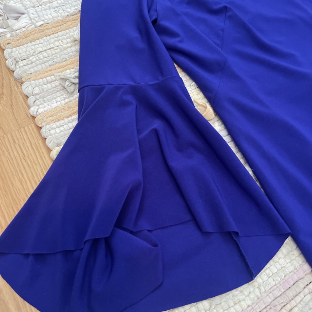 Lauren Ralph Lauren New Purple Flutter Sleeve Midi Ponte Dress - Picture 7 of 9